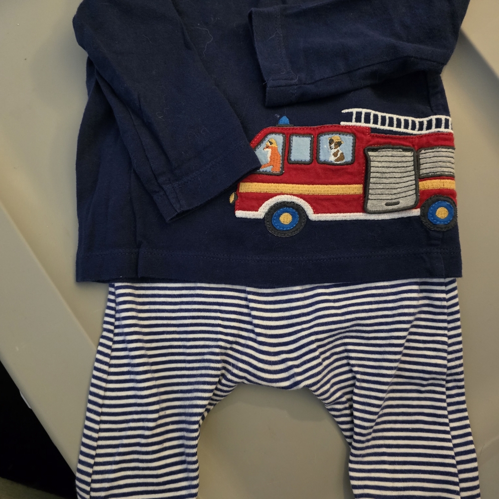 Baby Boden Navy and Red Baby Outfit
